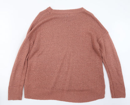 Womens UK Size L New Look Pink Pullover Jumper