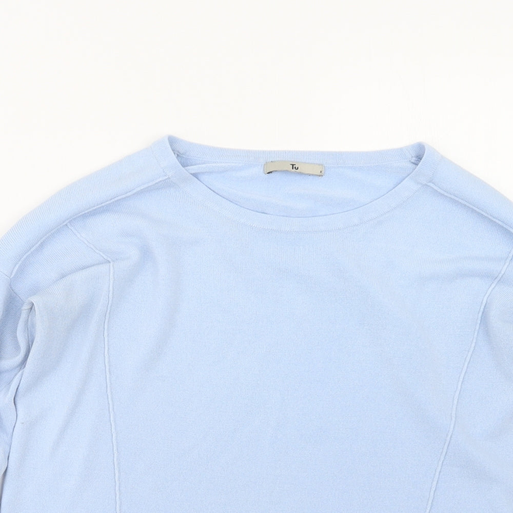 TU Womens Blue  Knit Pullover Jumper Size 8