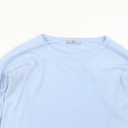 TU Womens Blue  Knit Pullover Jumper Size 8