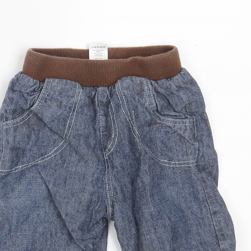 TU Boys Blue   Jogger Trousers Size 9-12 Months  - Waist 15in; Inside  leg 9in