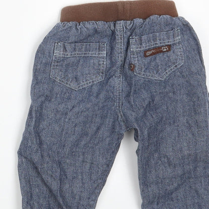 TU Boys Blue   Jogger Trousers Size 9-12 Months  - Waist 15in; Inside  leg 9in