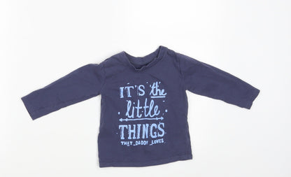 George Boys Blue   Basic T-Shirt Size 9-12 Months