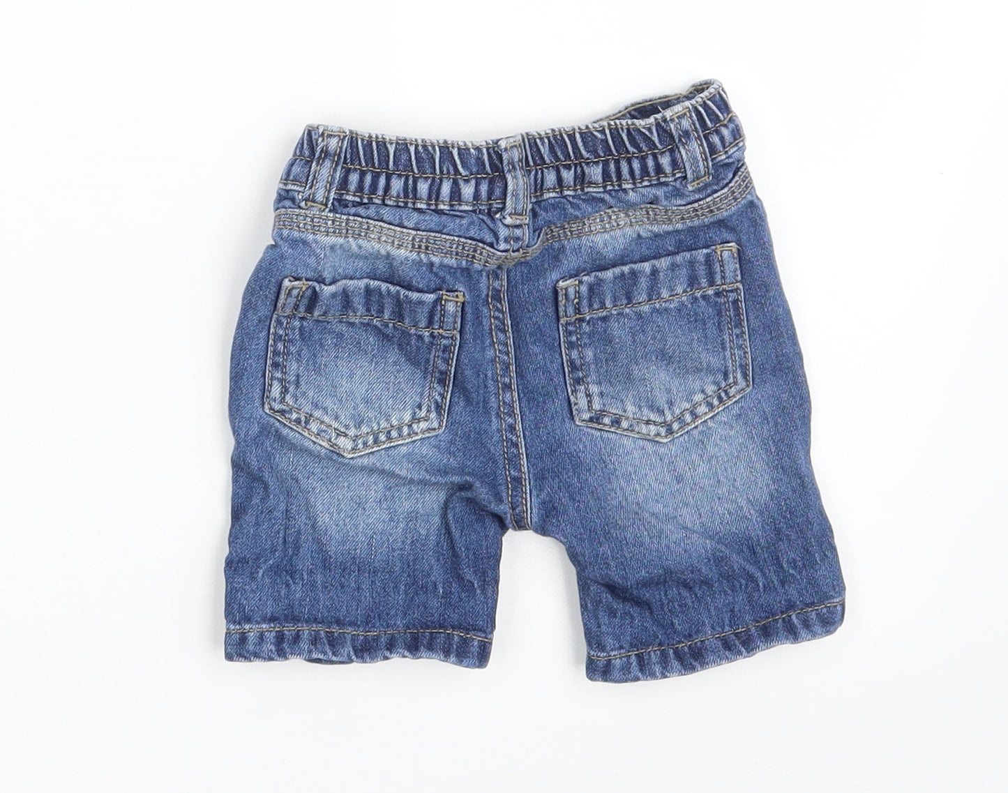 Manataray Baby Blue  Denim Sweatpants Trousers Size 6-9 Months  - Waist 16in; Inside  leg 3in