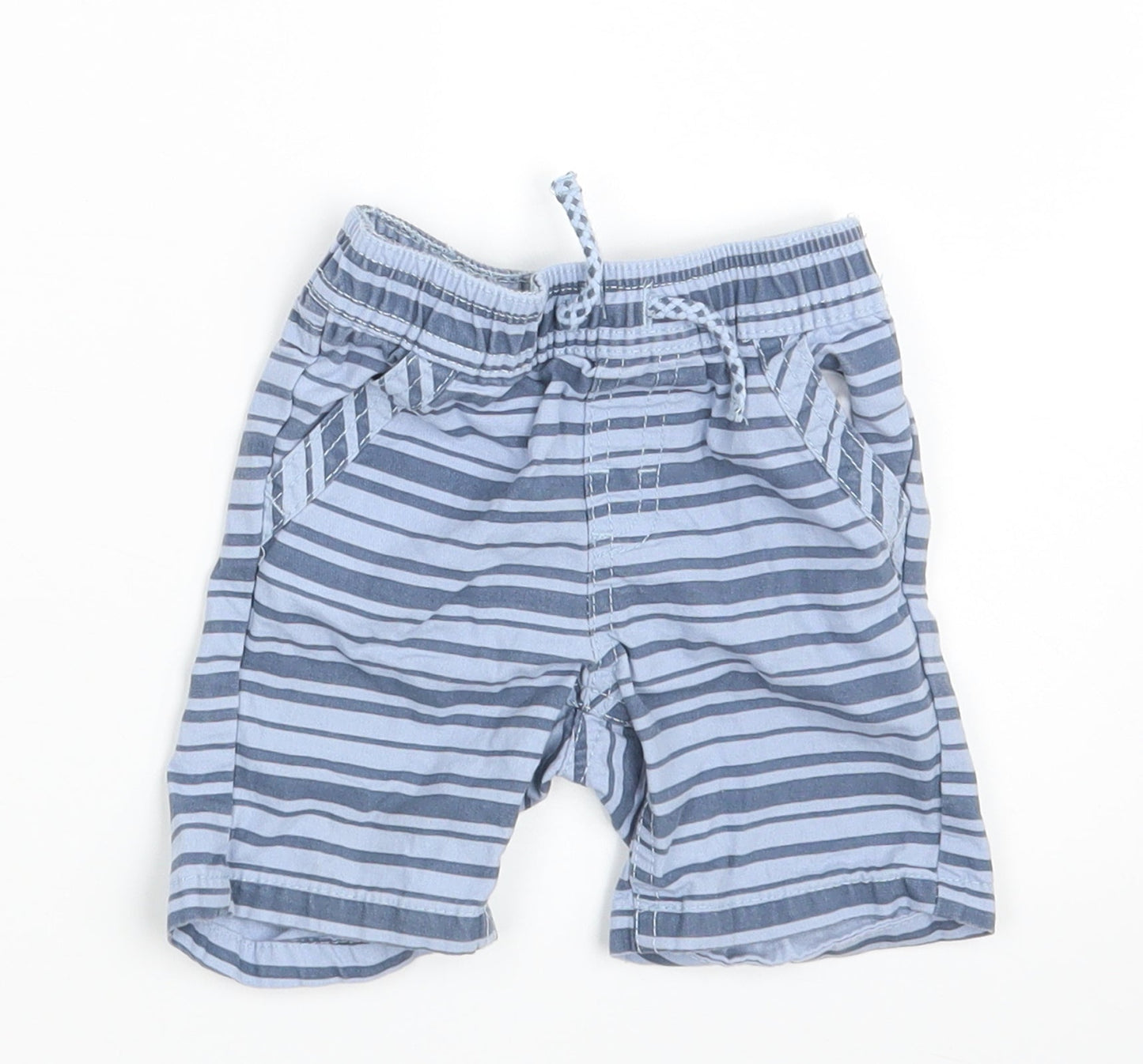 Priamrk Baby Blue Striped  Sweatpants Trousers Size 6-9 Months  - Waist 16in; Inside  leg 3in