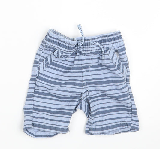 Priamrk Baby Blue Striped  Sweatpants Trousers Size 6-9 Months  - Waist 16in; Inside  leg 3in