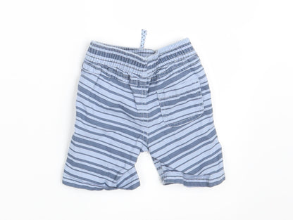 Priamrk Baby Blue Striped  Sweatpants Trousers Size 6-9 Months  - Waist 16in; Inside  leg 3in