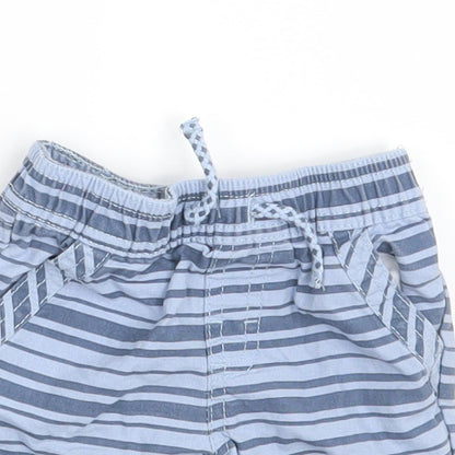 Priamrk Baby Blue Striped  Sweatpants Trousers Size 6-9 Months  - Waist 16in; Inside  leg 3in