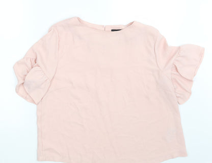 Womens UK Size 16 New Look Pink Basic Blouse