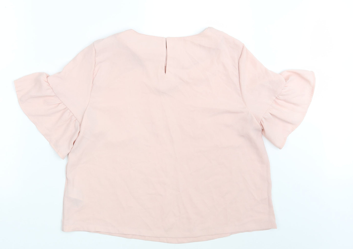 Womens UK Size 16 New Look Pink Basic Blouse