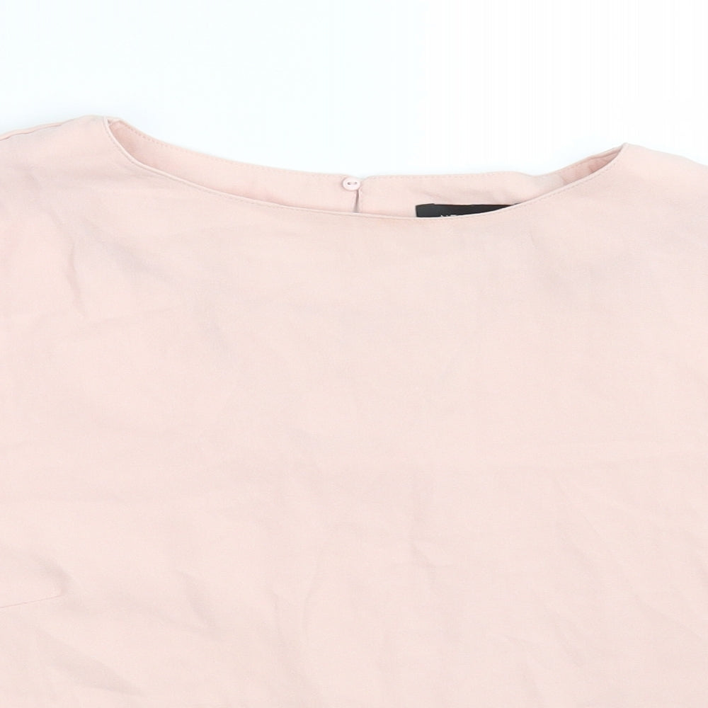 Womens UK Size 16 New Look Pink Basic Blouse