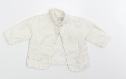 Mila Blue Baby White   Jacket Blazer Size 3-6 Months