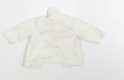 Mila Blue Baby White   Jacket Blazer Size 3-6 Months