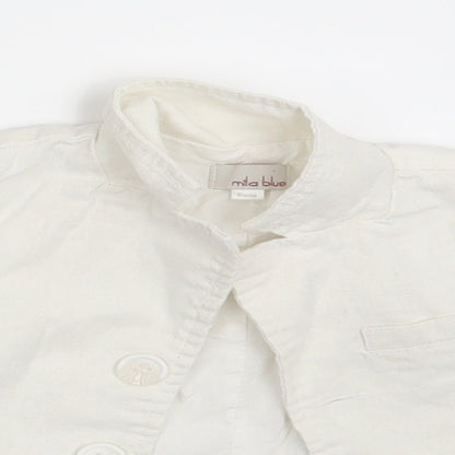 Mila Blue Baby White   Jacket Blazer Size 3-6 Months