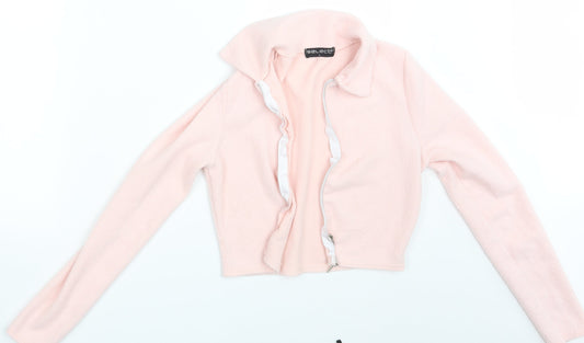 Womens UK Size L Select Pink Full Zip Jumper