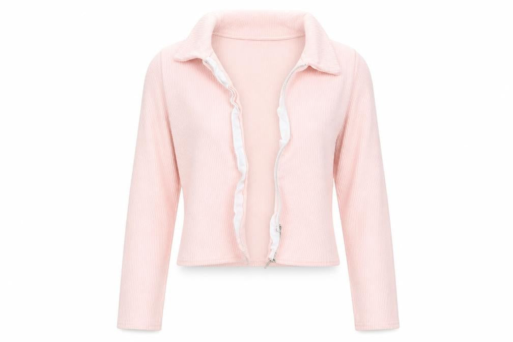 Womens UK Size L Select Pink Full Zip Jumper