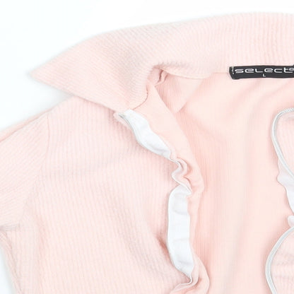 Womens UK Size L Select Pink Full Zip Jumper