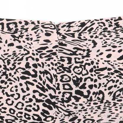 ASOS Womens Pink Animal Print  A-Line Skirt Size 16