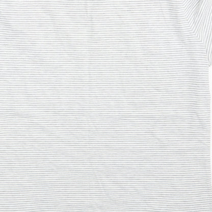 F&F Womens Grey Striped  Basic T-Shirt One Size