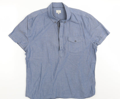 Womens UK Size XL Easy Blue Basic Button-Up