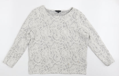 Womens UK Size 12 New Look Grey Pullover Jumper