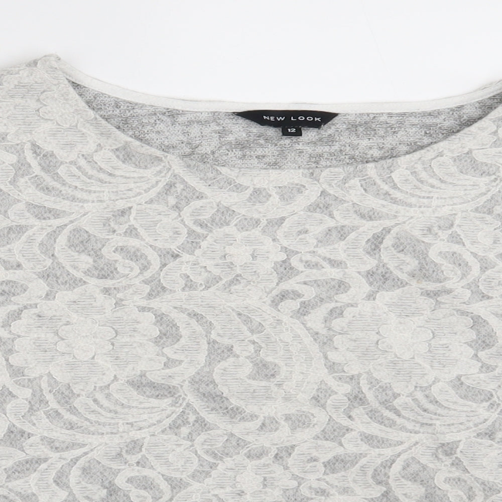 Womens UK Size 12 New Look Grey Pullover Jumper