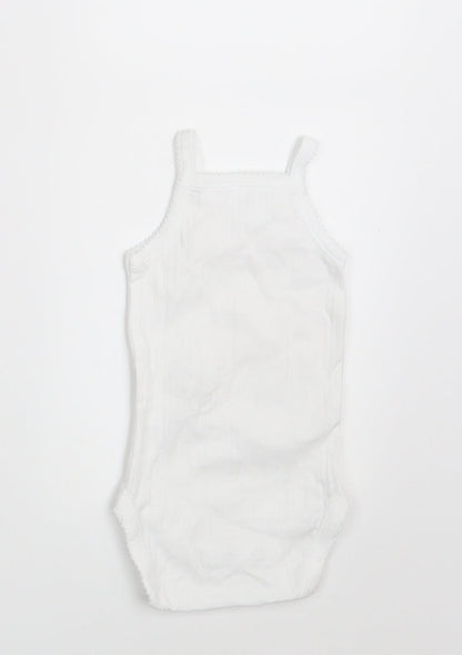 Zara Baby White   Basic Tank Size 0-3 Months