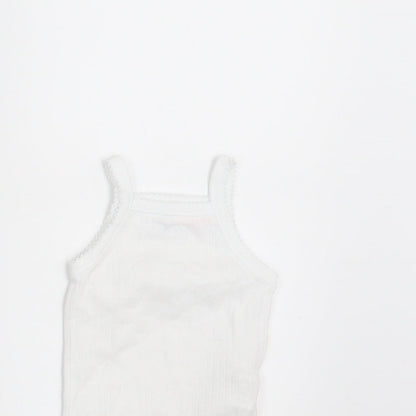 Zara Baby White   Basic Tank Size 0-3 Months