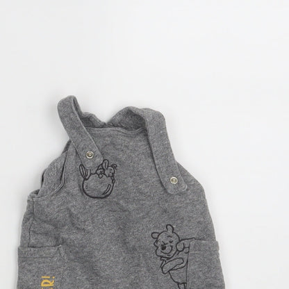 Disney Baby Grey   Pinafore/Dungaree Dress  Size 0-3 Months