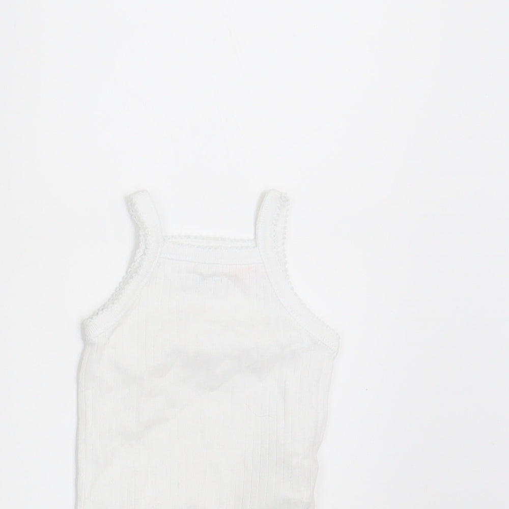 Zara Baby White   Basic Tank Size 0-3 Months