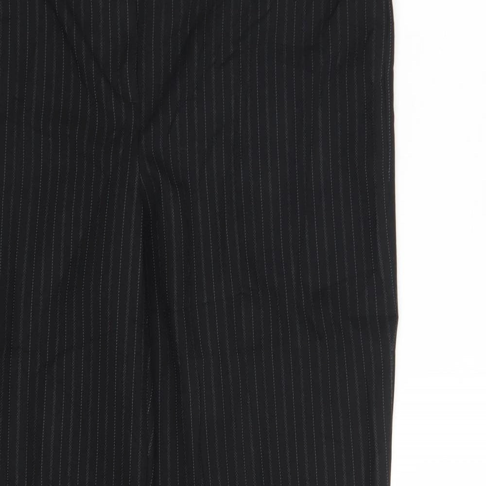 George Womens Black Striped  Trousers  Size 14 L30 in