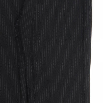 George Womens Black Striped  Trousers  Size 14 L30 in