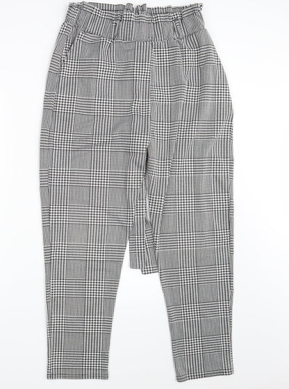 Spotted Womens Black Check  Dress Pants Trousers Size L L26 in