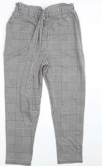 Spotted Womens Black Check  Dress Pants Trousers Size L L26 in