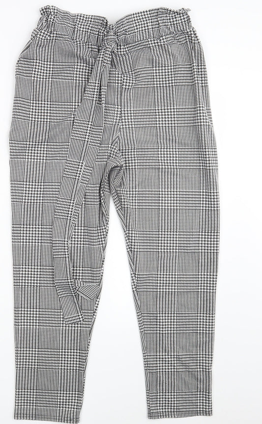 Spotted Womens Black Check  Dress Pants Trousers Size L L26 in