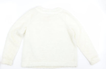 Womens UK Size 18 NEXT Ivory Pullover Jumper