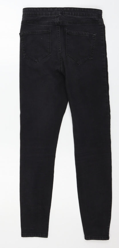 Denim & Co. Womens Grey  Denim Skinny Jeans Size 10 L27 in