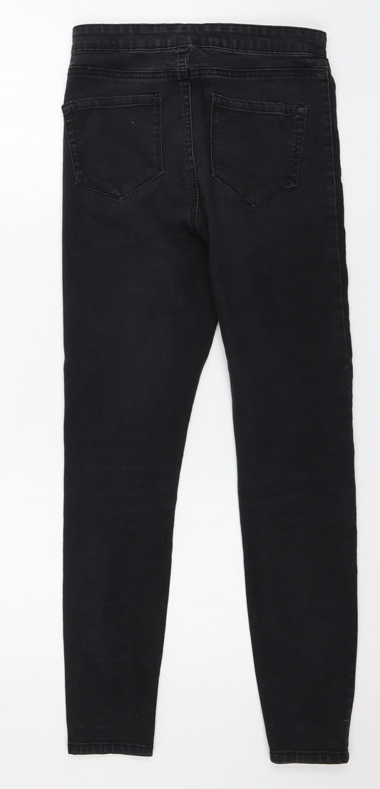 Denim & Co. Womens Grey  Denim Skinny Jeans Size 10 L27 in