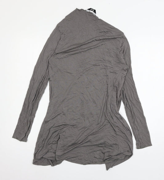 k&d Womens Grey  Jersey Cardigan Jumper Size 12