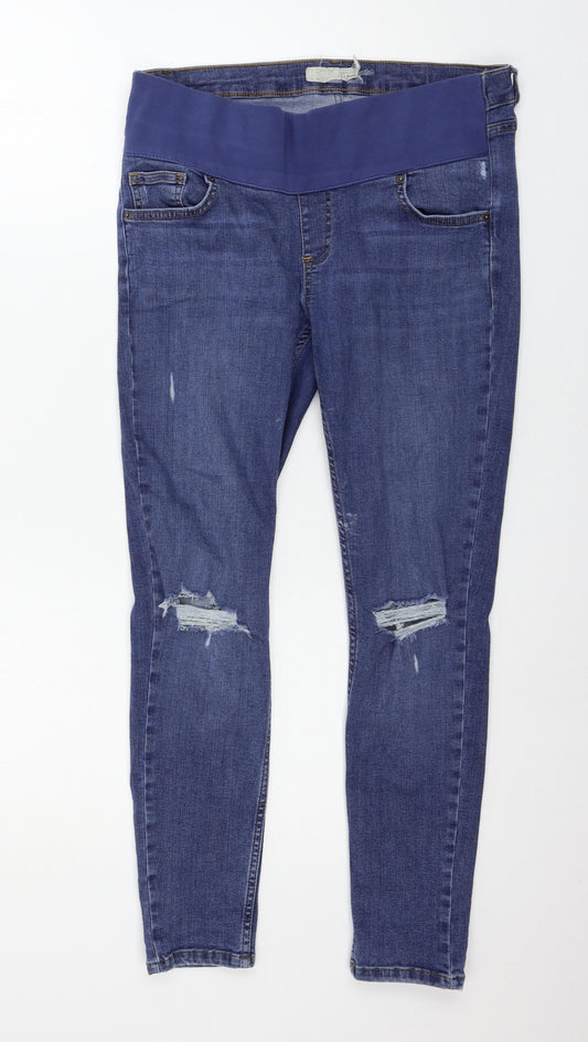 Topshop Womens Blue  Denim Skinny Jeans Size 32 in L25 in