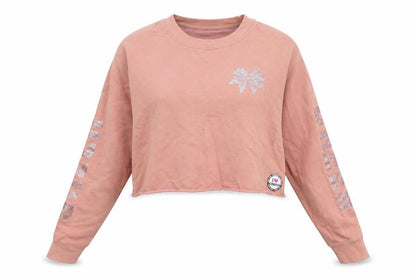 I Love Cheer Womens Pink  Jersey Pullover Sweatshirt Size XS