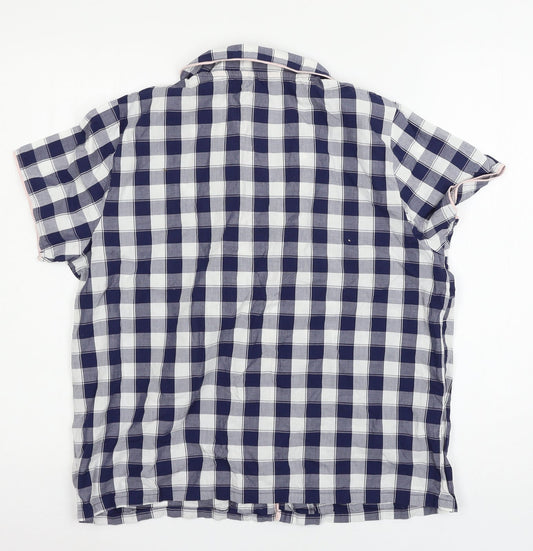 George Womens Blue Check  Top Pyjama Pants Size 8