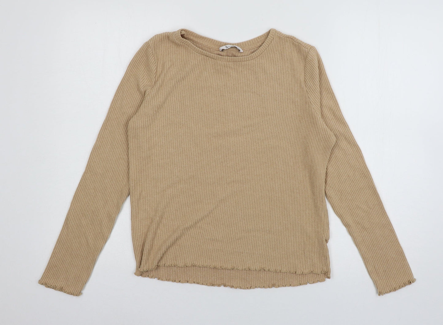 TU Womens Beige  Knit Pullover Jumper Size 12