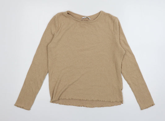 TU Womens Beige  Knit Pullover Jumper Size 12
