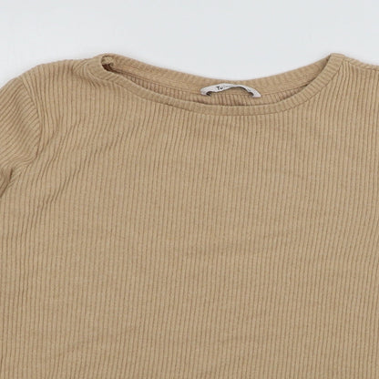 TU Womens Beige  Knit Pullover Jumper Size 12