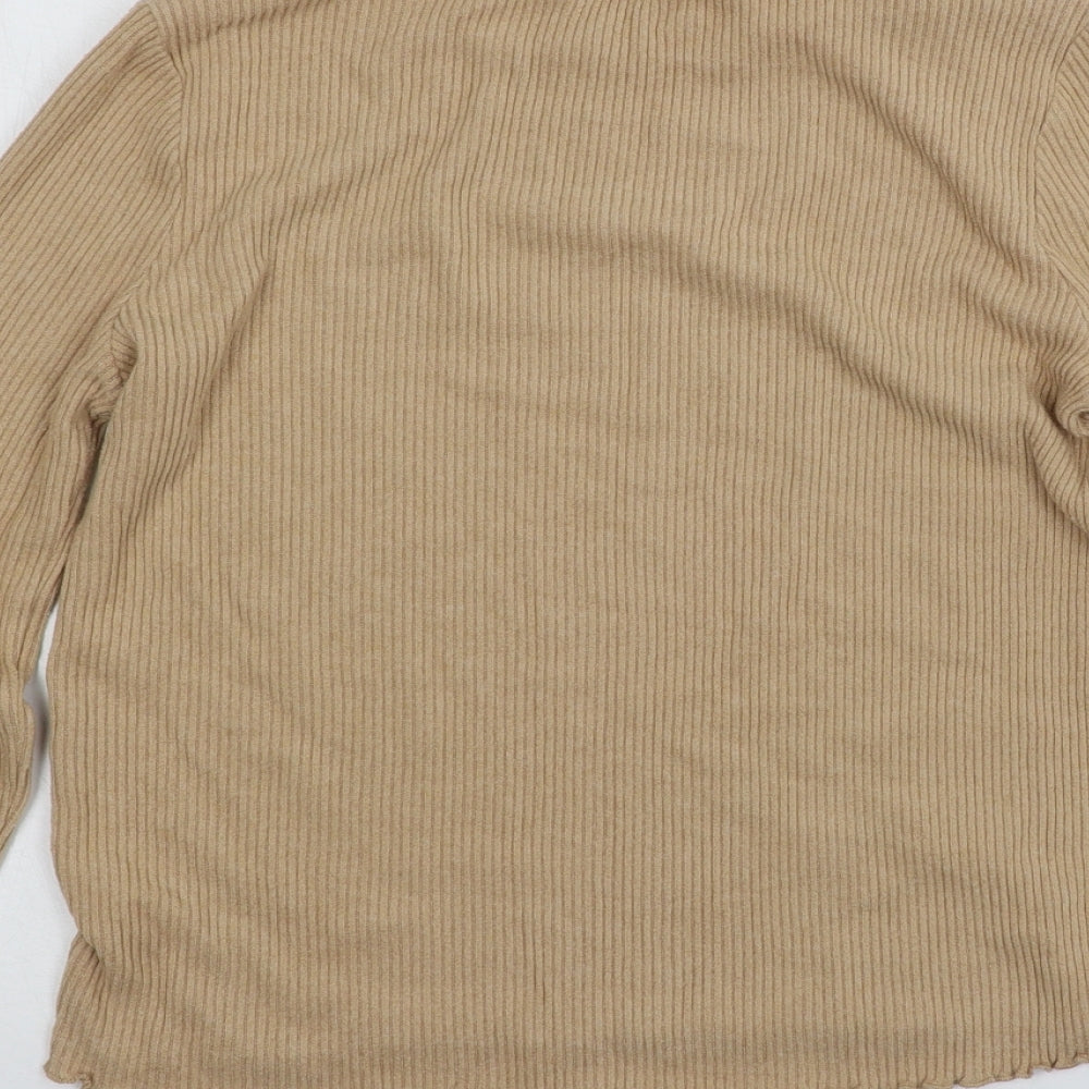 TU Womens Beige  Knit Pullover Jumper Size 12