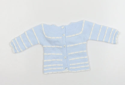 VB Boys Black Striped Knit Pullover Jumper Size 0-3 Months
