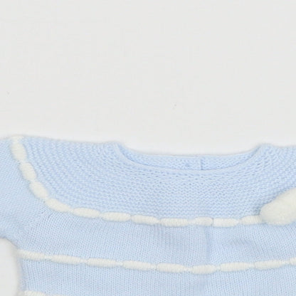 VB Boys Black Striped Knit Pullover Jumper Size 0-3 Months