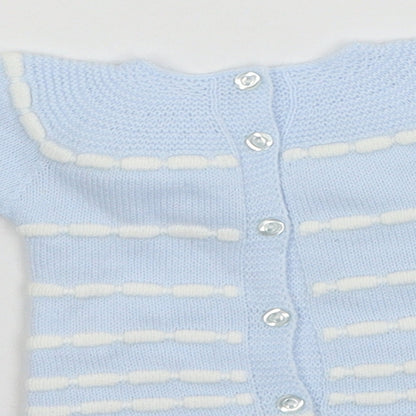 VB Boys Black Striped Knit Pullover Jumper Size 0-3 Months