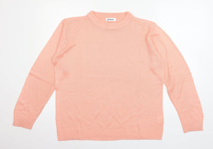 Damart Womens Orange  Knit Pullover Jumper Size 12