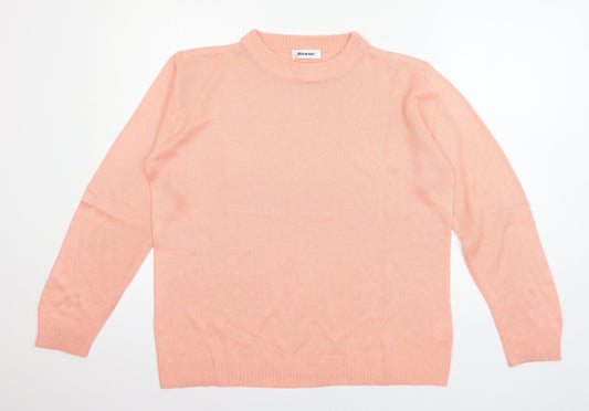 Damart Womens Orange  Knit Pullover Jumper Size 12